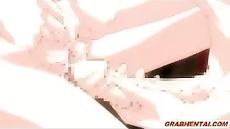 Japanese hentai shemales take on hard anal sex in front of their classmates!