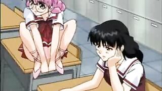 Hentai Rope Play with Cum Swallowing - Roped Coed Fucks Hard!