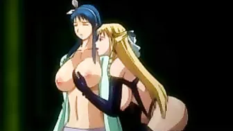 Anime Lesbians Shave Each other's Pussies before filling them with Giant Dildos
