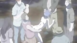 Outdoor Double Penetration with Bandits for Hentai Fans