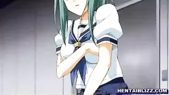 Unleash Your Inner Nympho with These Busty Lesbian Hentai Coeds and Their Dildos!