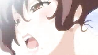 Hentai Teacher Dildos Wet Pussy while Big Boobs Bounce!