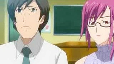 Hentai Teacher Dildos Wet Pussy while Big Boobs Bounce!