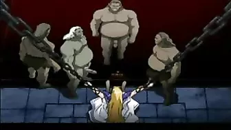 Hentai Virgin Gets Chained and Fucked by Ghetto Monster's Massive Cock