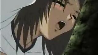 Hentai Coed Gets Hard Fucked in the Forest