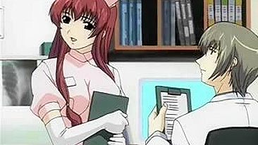 Horny Hentai Nurse Self-Masturbates with Big Boobs - Must!