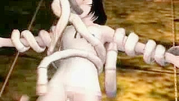 Hentai Cutie Gets Tentacle-Drilling Orgy - All Holes Filled!