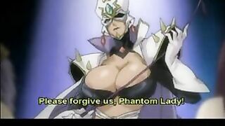 Bound Hentai Girls Subjected to Punishment by Dominatrix Shemale Phantom Lady