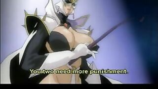 Bound Hentai Girls Subjected to Punishment by Dominatrix Shemale Phantom Lady