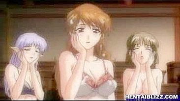 Hentai Co-Eds' Threesome with Lucky Guy's Cock