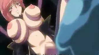 Busty Hentai Girl Gets Whipped and Drilled by Giant Penis Tentacles