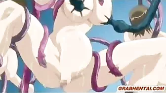 Tentacle Gangbang of Busty Hentai Group - Ultimate Fantasy Fulfilled