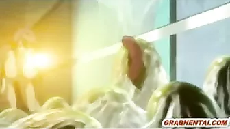 Tentacle Gangbang of Busty Hentai Group - Ultimate Fantasy Fulfilled