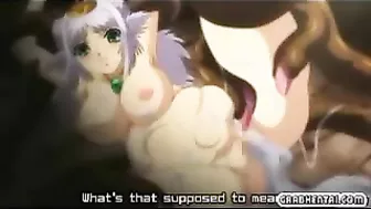 Hentai Princess's Big Boobs Drill by Tentacles, Squirt Cum in Erotic Orgy