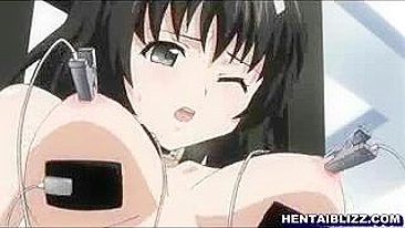 Voluptuous Hentai Coed Gets Electrifying Pleasure from Vibrator and Ass Play