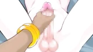 Ghetto Anime Shemale Gets Handjob and Oral Sex from Cute Hentai Cutie