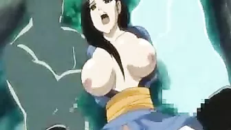 Japanese Busty Hentai Fucked by Monster Frogs & Tentacles