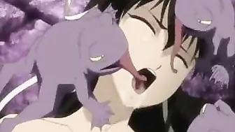 Japanese Busty Hentai Fucked by Monster Frogs & Tentacles