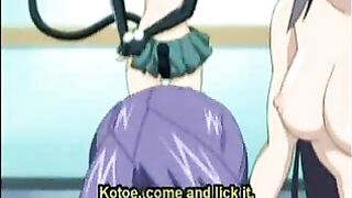 Bound and Banged - Threesome Hentai with Strapon Fucking
