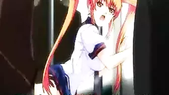 Hentai coed fingered and ass fucked in the train by black man