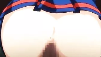 Hentai coed fingered and ass fucked in the train by black man