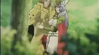 Unleash Your Inner Beast - Princess Hentai Titty Fucks Doggy Style in the Forest