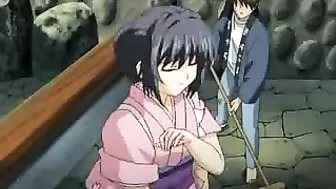 Japanese Hentai Kimono Babe Gets Hardcore Cumshot in Explosive Orgy