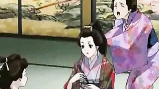 Japanese Hentai Group Fingering Wet Pussy in Roped Bondage