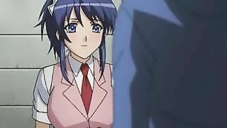 Girl Gets Tittyfucked and Standingfucked in Public Toilet Hentai Video