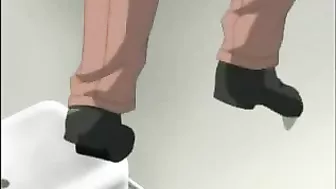 Hentai Babe Gets Hardcore in Public Toilet with Dick-Sucking and Fucking