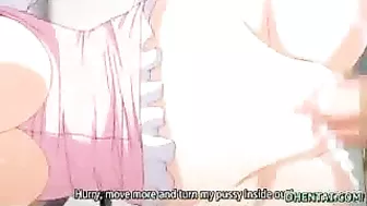 Hentai Porn Video - Big-Boobed Coed Gets Wet Pussy Fucked and Swallows Cum