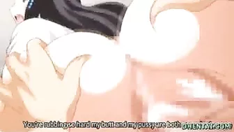 Hentai Porn Video - Big-Boobed Coed Gets Wet Pussy Fucked and Swallows Cum