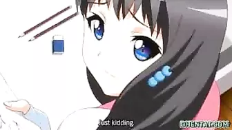 Hentai Porn Video - Big-Boobed Coed Gets Wet Pussy Fucked and Swallows Cum