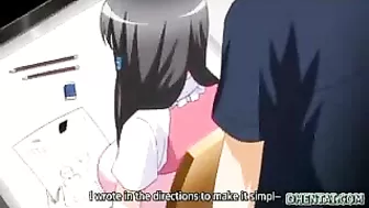 Hentai Porn Video - Big-Boobed Coed Gets Wet Pussy Fucked and Swallows Cum