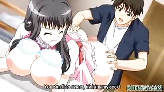 Hentai Porn Video - Big-Boobed Coed Gets Wet Pussy Fucked and Swallows Cum