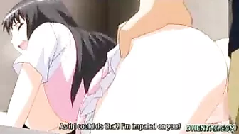 Hentai Porn Video - Big-Boobed Coed Gets Wet Pussy Fucked and Swallows Cum