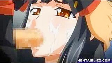 Japanese Hentai Porn Video - Busty Coed Sucks Dick and Gets Cumshot on her Face