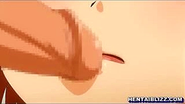 Hentai Virgin Cutie's First Oral Sex and Deep Poking