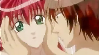 Japanese hentai coed with massive tits gets fingered