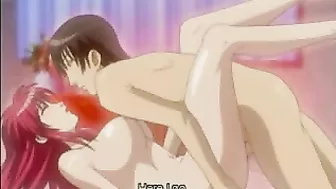 Japanese hentai coed with massive tits gets fingered