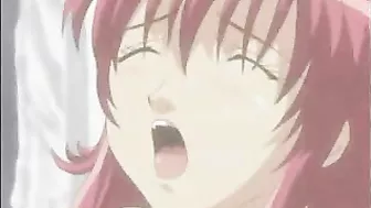 Japanese hentai coed with massive tits gets fingered