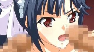 Hentai Maids Share Dick and Gangbang in Hot Double Penetration Action