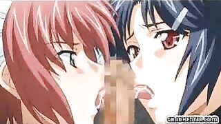 Hentai Maids Share Dick and Gangbang in Hot Double Penetration Action