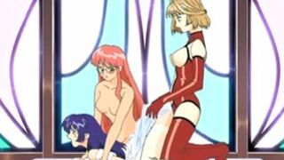 Explore the Ultimate Fantasy with Three Hentai Girls in a Wild Strapon Fucking Session