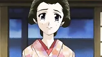 Japanese Babe in Kimono Gets Fucked Hard while Riding Dildo