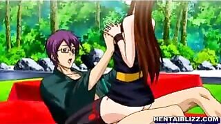 Outdoor Groupsex with Big-Titted Hentai Swimsuit Beauties