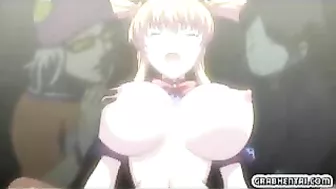 Schoolgirl with Big Boobs Gets Gangbanged by Black Men in HD Hentai Video