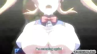 Schoolgirl with Big Boobs Gets Gangbanged by Black Men in HD Hentai Video