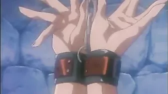 Muzzled Hentai Captive Gets Wetpussy Dildoed Cumshot