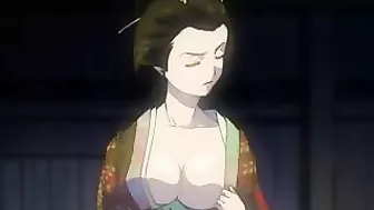 Japanese Hentai Babe Gets Wet Pussy Shoved and Hard Fucked in Bondage